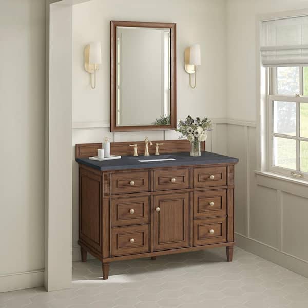 Lorelai 48.0 in. W x 23.5 in. D x 34.06 in. H Single Bath Vanity in Mid-Century Walnut with Charcoal Quartz Top