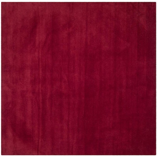 Himalaya Red 8 ft. x 8 ft. Square Solid Area Rug