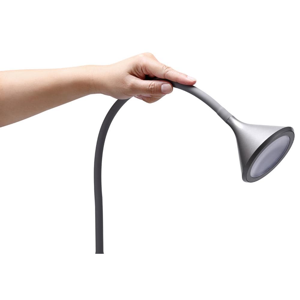 Arcadian 58" Adjustable Black Minimalist LED Floor Lamp