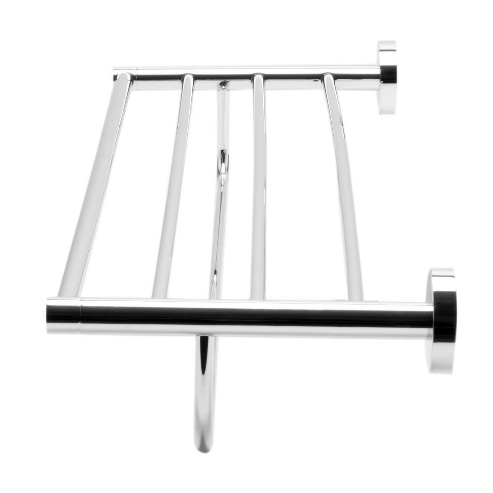 Polished Chrome 26" Wall Mounted Towel Bar and Shelf