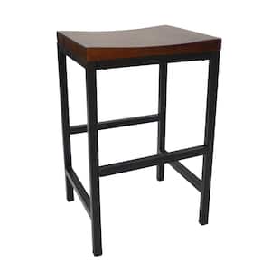 Aileen 24 in. Black and Chestnut Bar Stool