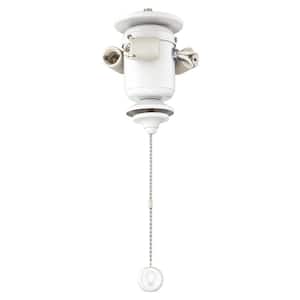 3-Light Matte White Ceiling Fan Bowl Fitter LED Light Kit