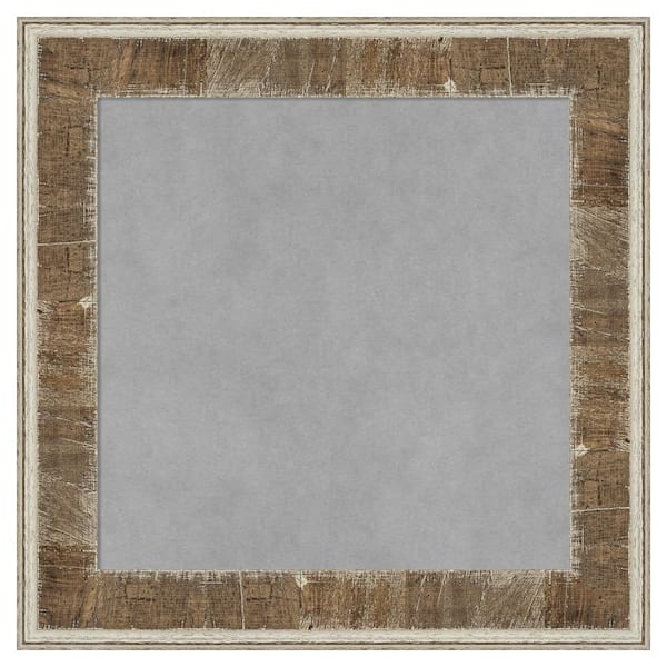 Amanti Art Farmhouse Brown Narrow 21 in. x 21 in. Framed Magnetic Board