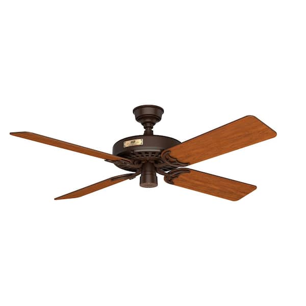 Hunter Original 52 in. Indoor/Outdoor Chestnut Brown Ceiling Fan For Patios or Bedrooms