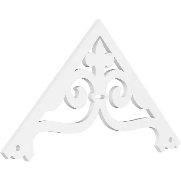 Ekena Millwork 1 in. x 48 in. x 24 in. (12/12) Pitch Finley Gable Pediment Architectural Grade PVC Moulding