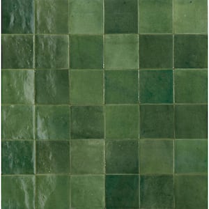 Zellige Neo Bosco Glossy 4 in. x 4 in. Glazed Ceramic Undulated Wall Tile (5.67 sq. ft./case)