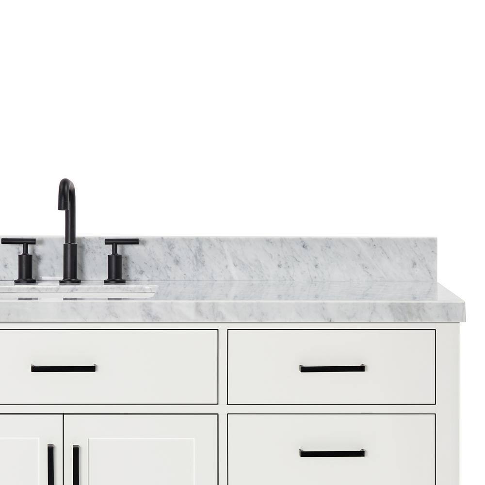 Hepburn 67" White Marble Top Freestanding Single Vanity
