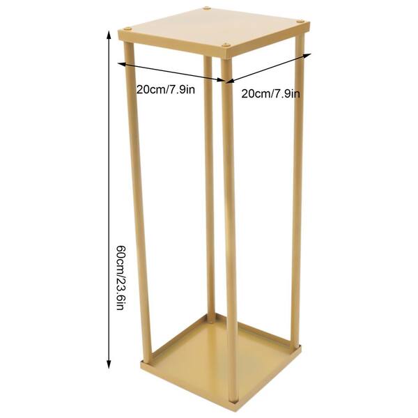 YIYIBYUS 7.9 in. W x 23.6 in. H Gold 2-Piece Metal Floor Flower