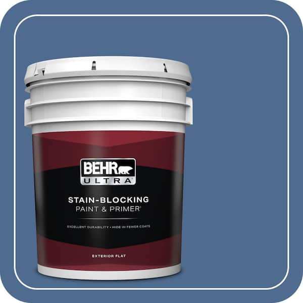 BEHR ULTRA 5 gal. #590D-6 Wickford Bay Flat Exterior Paint & Primer