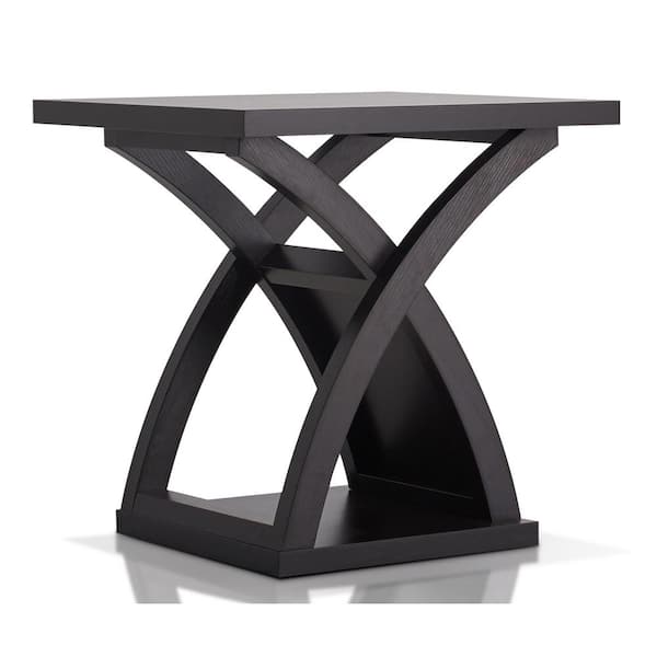 Furniture of America Ruban Gray Glass Top End Table IDF-4717E - The Home  Depot