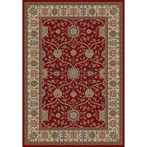 Jewel Voysey Red 3 ft. x 4 ft. Area Rug