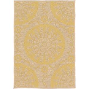 Outdoor Medallion Yellow 2' 2 x 3' 0 Area Rug