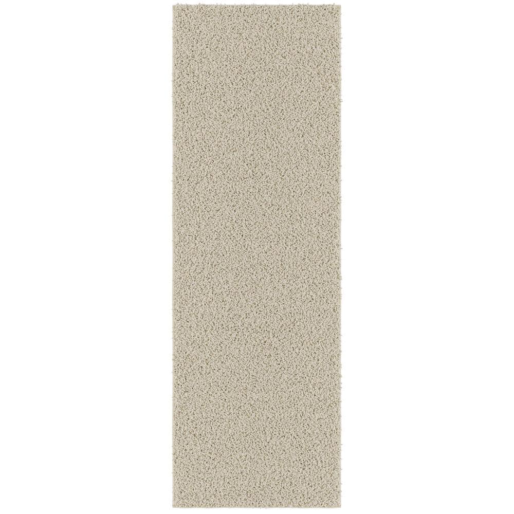 Luxury Collection Non-Slip Rubberback Solid Soft Cream 2 ft. x 6 ft. Indoor Runner Rug price history on PriceWatchPro
