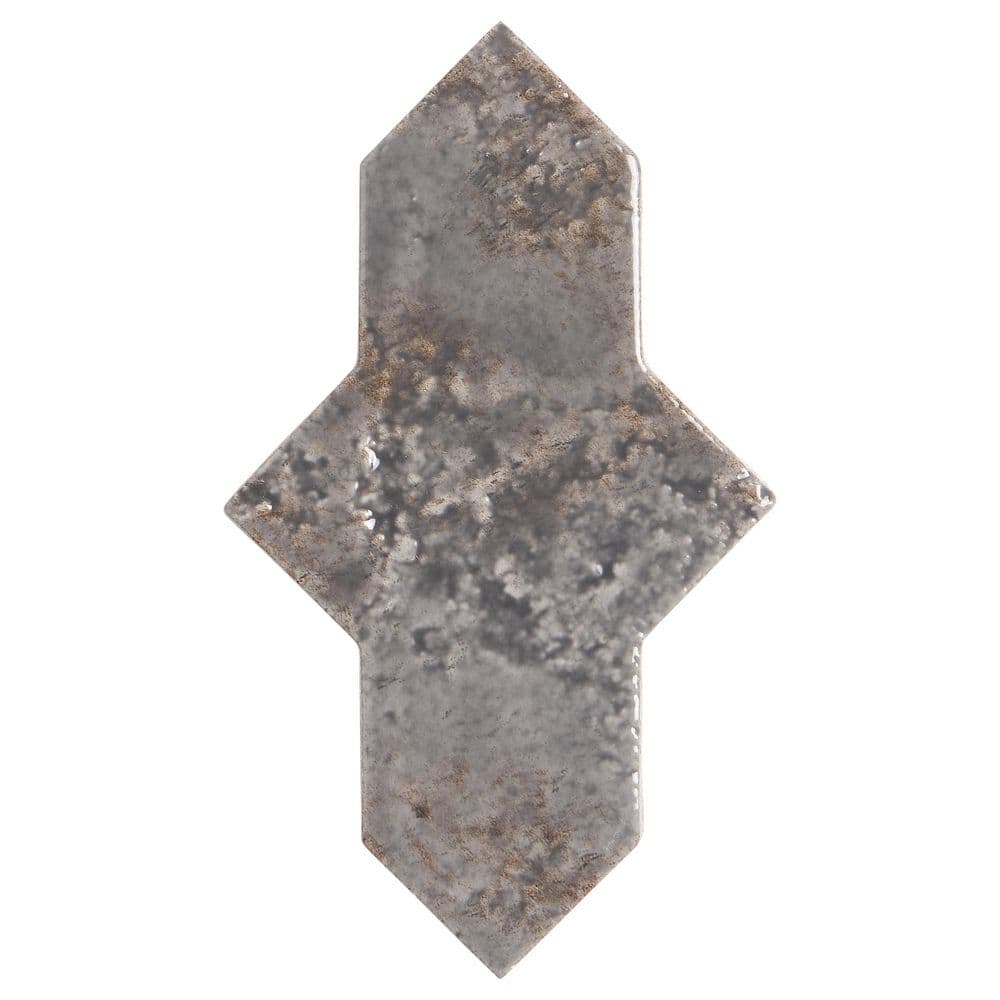 Elara Cruz Smoke Gray 4.48 in. x 0.43 in. Glossy Textured Porcelain Floor and Wall Tile Sample price history on PriceWatchPro