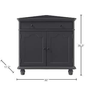 Dowden Charcoal Black Corner Cabinet