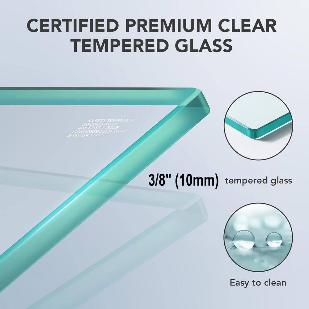 Chrome Frameless Sliding Shower Door with Tempered Glass