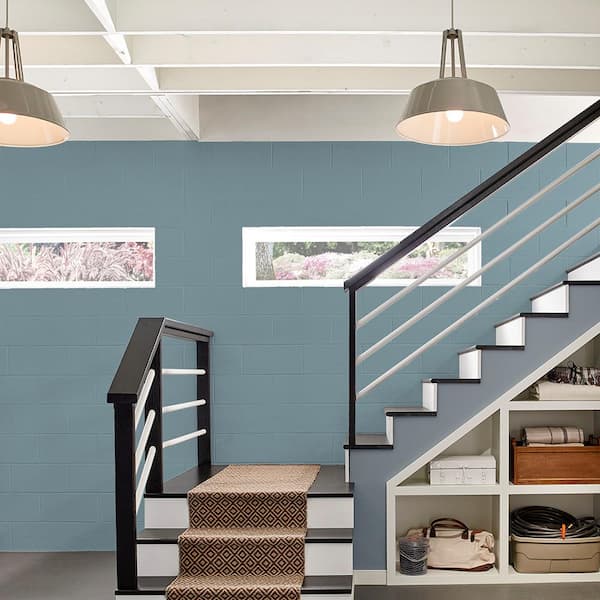 5 gal. #876 Basement Gray Flat Interior/Exterior Dry Plus Basement & Masonry Waterproofer