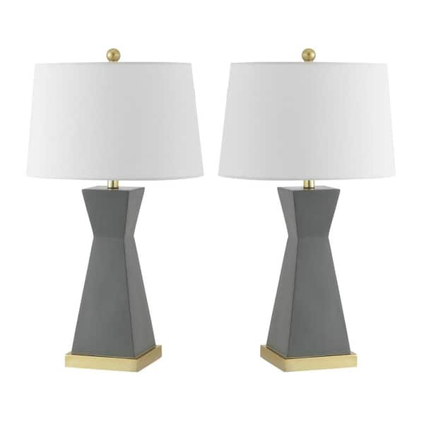 SAFAVIEH Onder 27 in. Grey Table Lamp TBL4406B-SET2 - The Home Depot