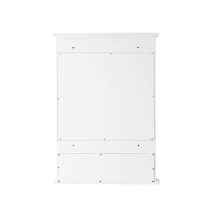 24 in. W x 34 in. H Rectangular Surface Mount Solid Wood Medicine Cabinet with Mirror