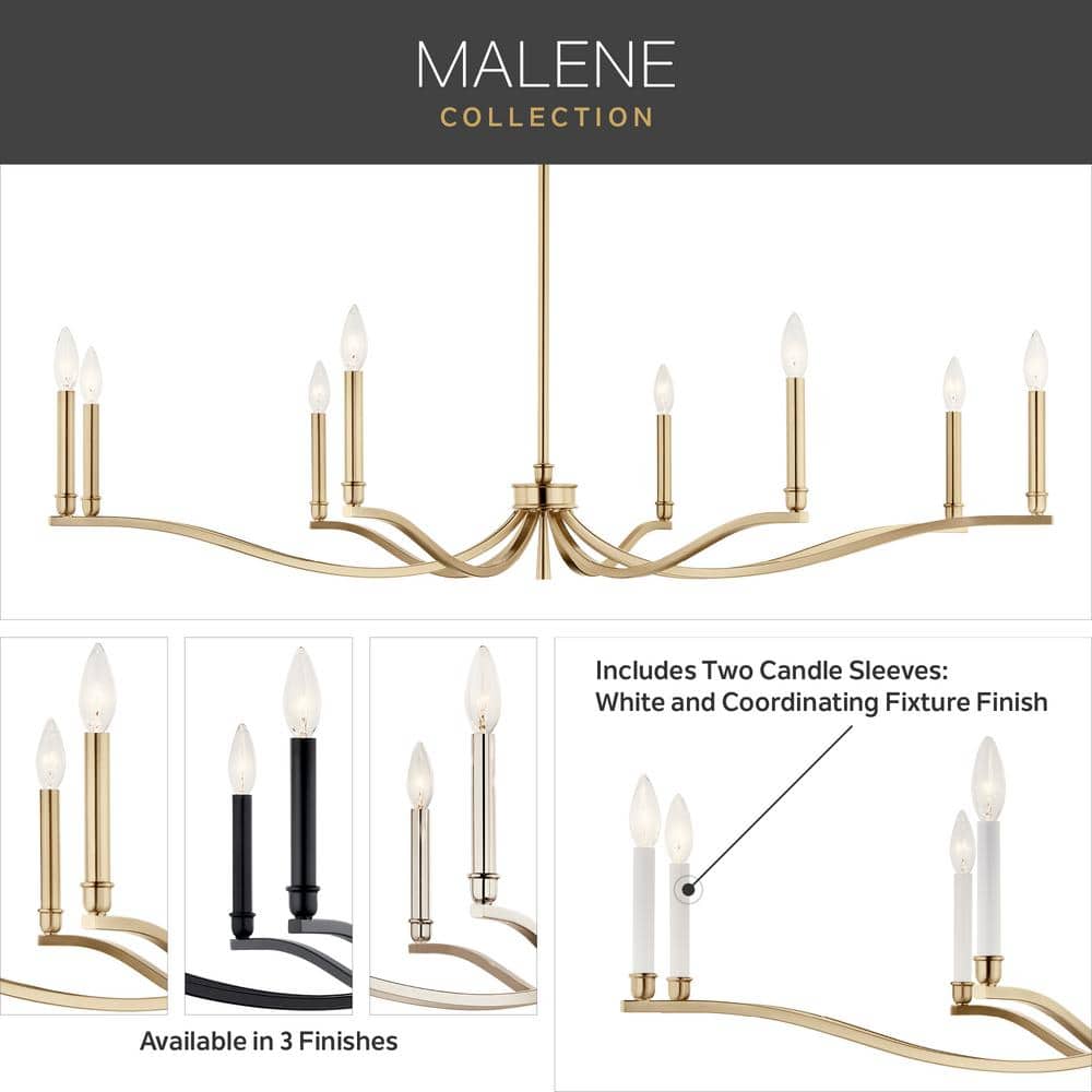 Malene Black 6-Light Taper Candle Style Chandelier