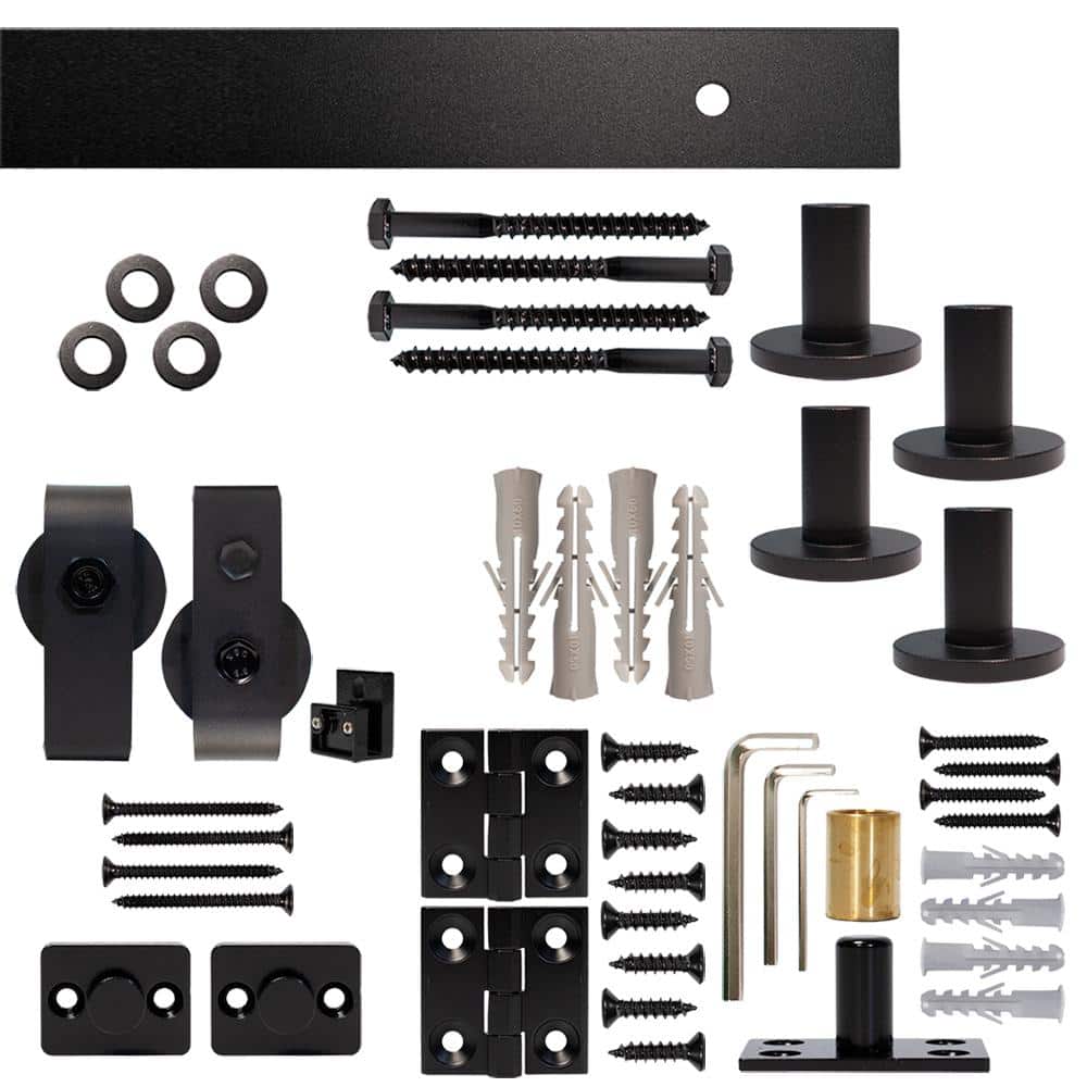 Black 51" Bi-Fold Barn Door Hardware Kit