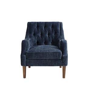 Elle Navy Button Tufted Accent Chair