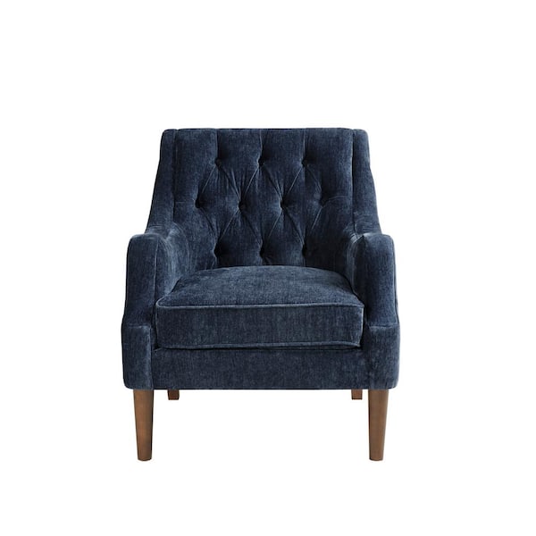 Madison Park Elle Navy Button Tufted Accent Chair
