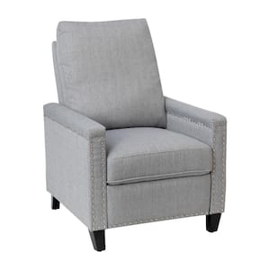 Light Gray Fabric Push Back Recliner Chair