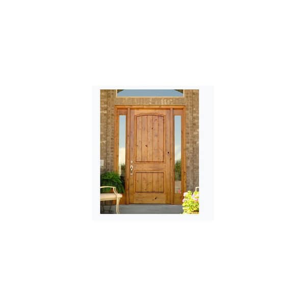 Krosswood Doors 36 in. x 80 in. Rustic Knotty Alder Arch Top V