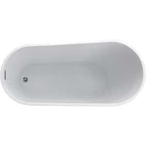 Trend 5.58 ft. Acrylic Flatbottom Non-Whirlpool Bathtub in White