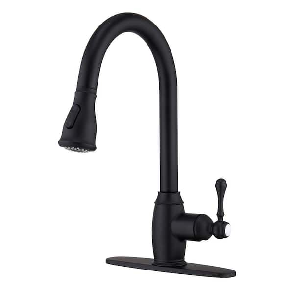 Mondawe Single-Handle 2 Patterns Tulip Spray Wand High Arc Pull Down ...