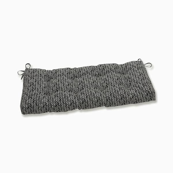 Pillow Perfect Other Rectangular Outdoor Bench Cushion in Black