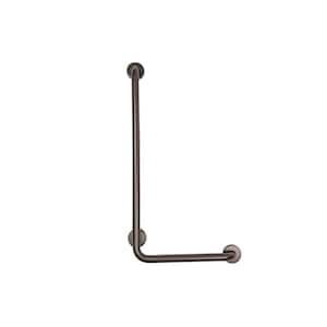 16 in. x 32 in. Right Hand Vertical Angle Grab Bar in Oil Rubbed Bronze