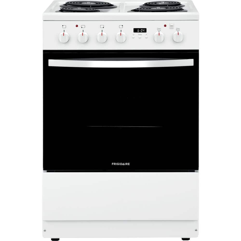 24-inch White Porcelain-Enamel Freestanding Electric Range