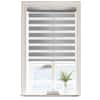 Lumi Gray Polyester 29 in.W x 72 in.L Blackout Cordless Zebra Fabric Roller Shades ZBBO-2972G