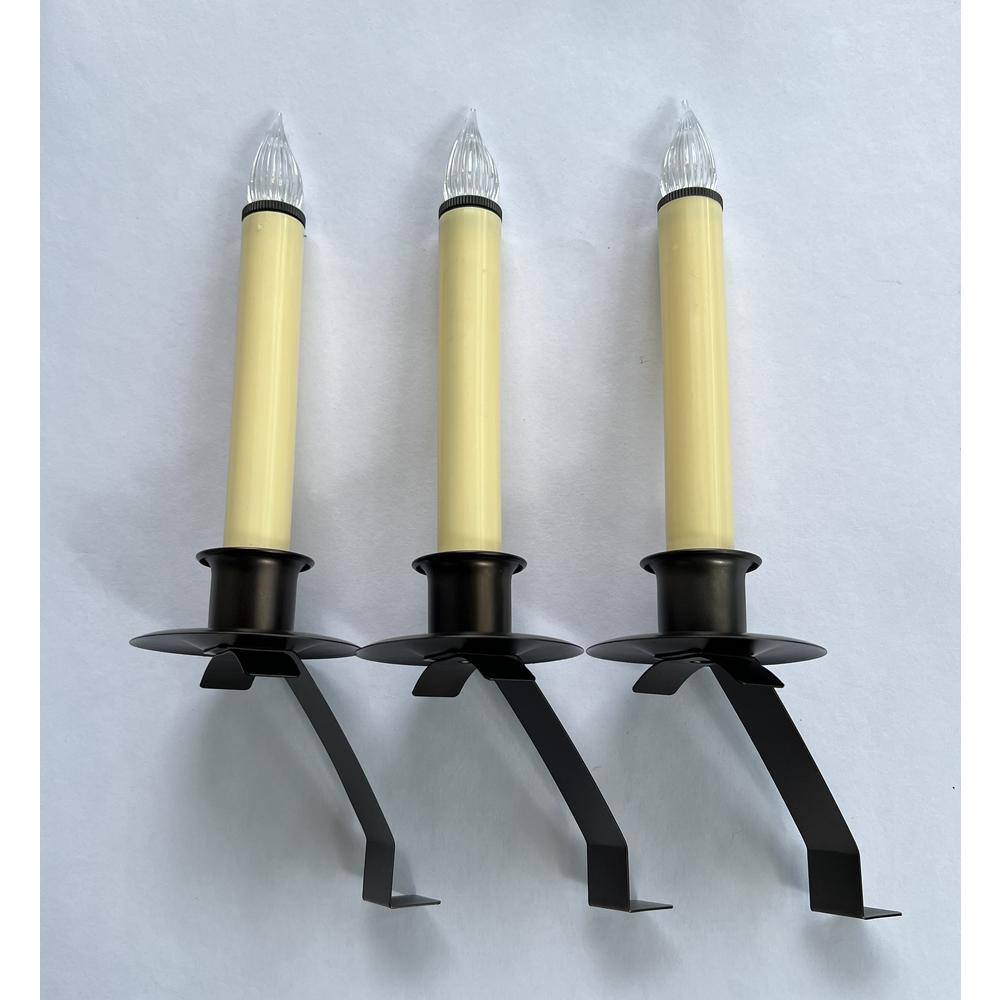 Cambridge Slant Bracket LED Battery Operated Antique Bronze Window