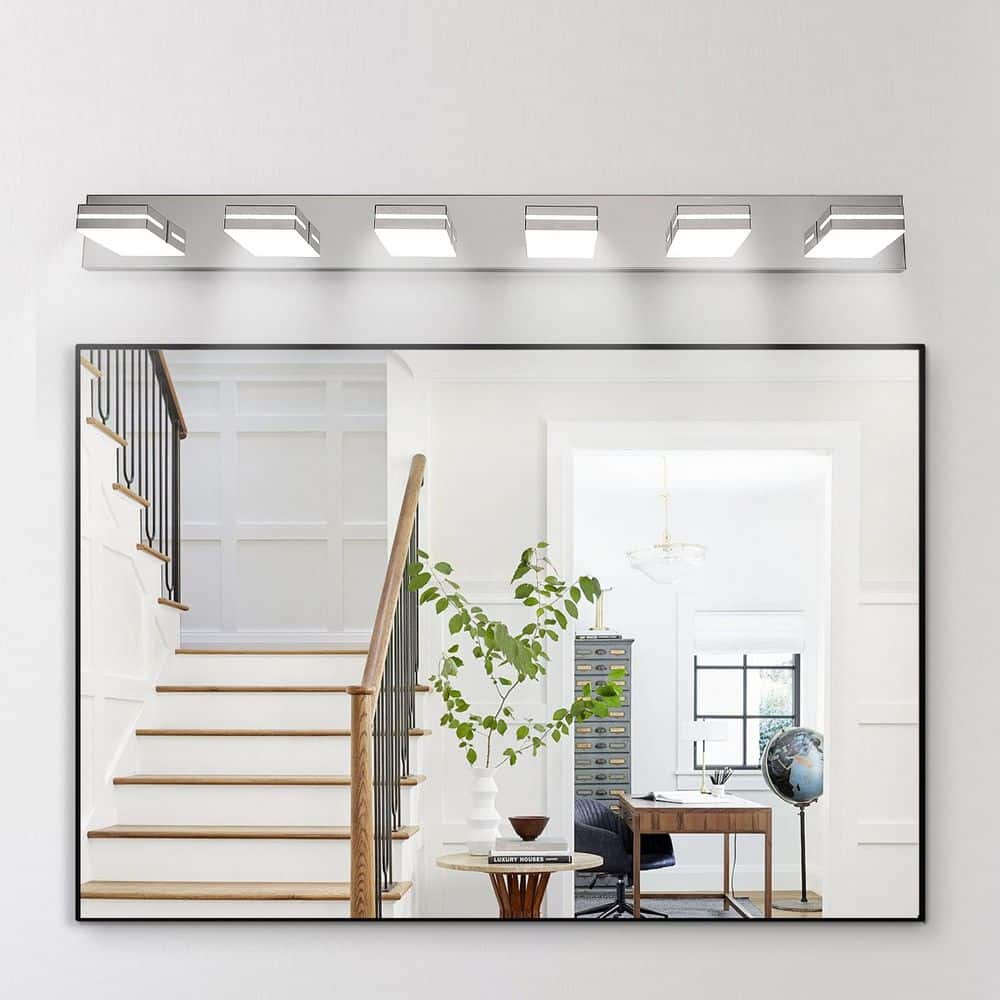 47 in. 6-Light Chrome LED Vanity-Light with Shade price history on PriceWatchPro