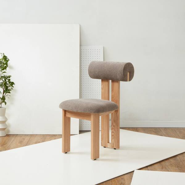 SAFAVIEH Halloway Brown/Natural 18.9 in. Wood Dining Chair
