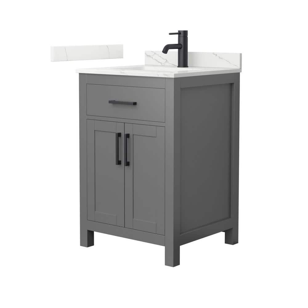 Reviews for Wyndham Collection Beckett 24 in. Single Freestanding Dark ...