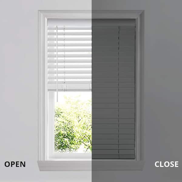 DEZ FURNISHINGS Cordless 2" Faux Wood Blinds - 31"W X 84"H, White, Inside/Outside Mount - View #9