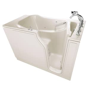Gelcoat Value Series 52 in. Walk-In Whirlpool and Air Bath Bathtub in Linen
