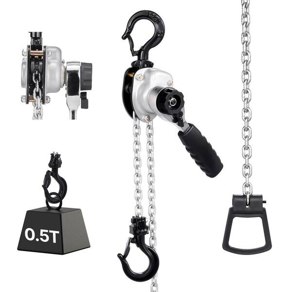 Chain Rotation Lift VEVOR 1/4 Ton Manual Lever Chain Hoist 10 ft. Long Chain Hoist with 360 ...