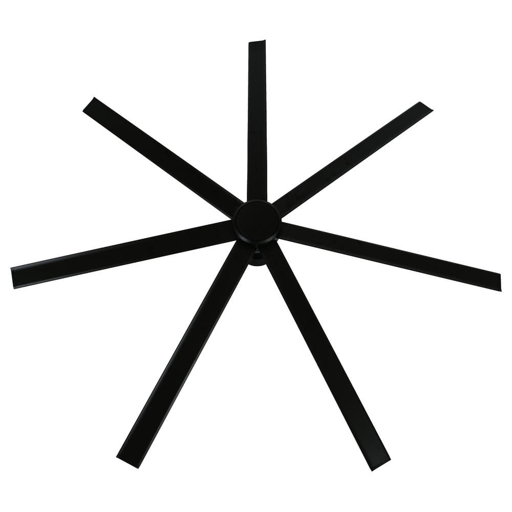 Atlanta 72-Inch Black Metal Ceiling Fan with LED Light and Remote Control