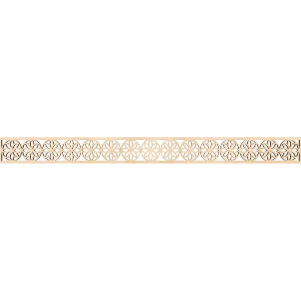 Ekena Millwork Blume Fretwork 0.375 in. D x 46.375 in. W x 4 in. L Birch Wood Panel Moulding
