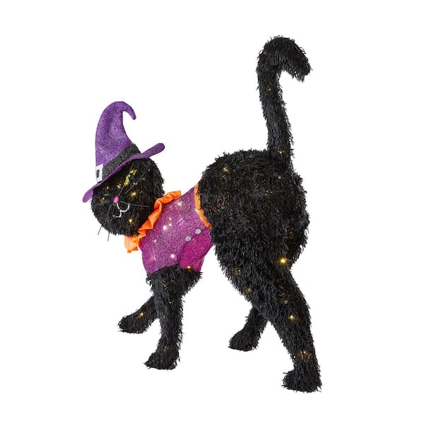 Home Accents Holiday 3.5 FT Halloween Classics LED Black Cat Y4 - image 3