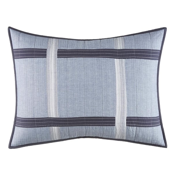 Nautica River Breeze 1-Piece Gray Cotton Standard Sham