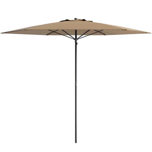 CorLiving 7.5 ft. Steel Beach Umbrella in Sandy Brown