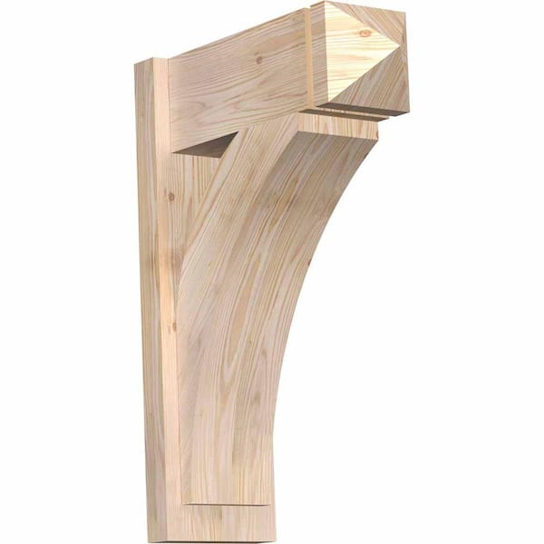 Ekena Millwork 8 in. x 28 in. x 20 in. Thorton Arts and Crafts Smooth Douglas Fir Outlooker