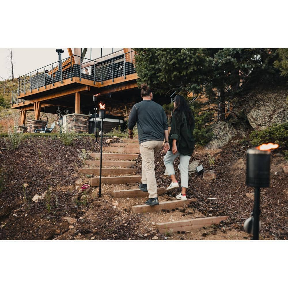 Black Cold-Rolled Steel Adjustable Outdoor Torch
