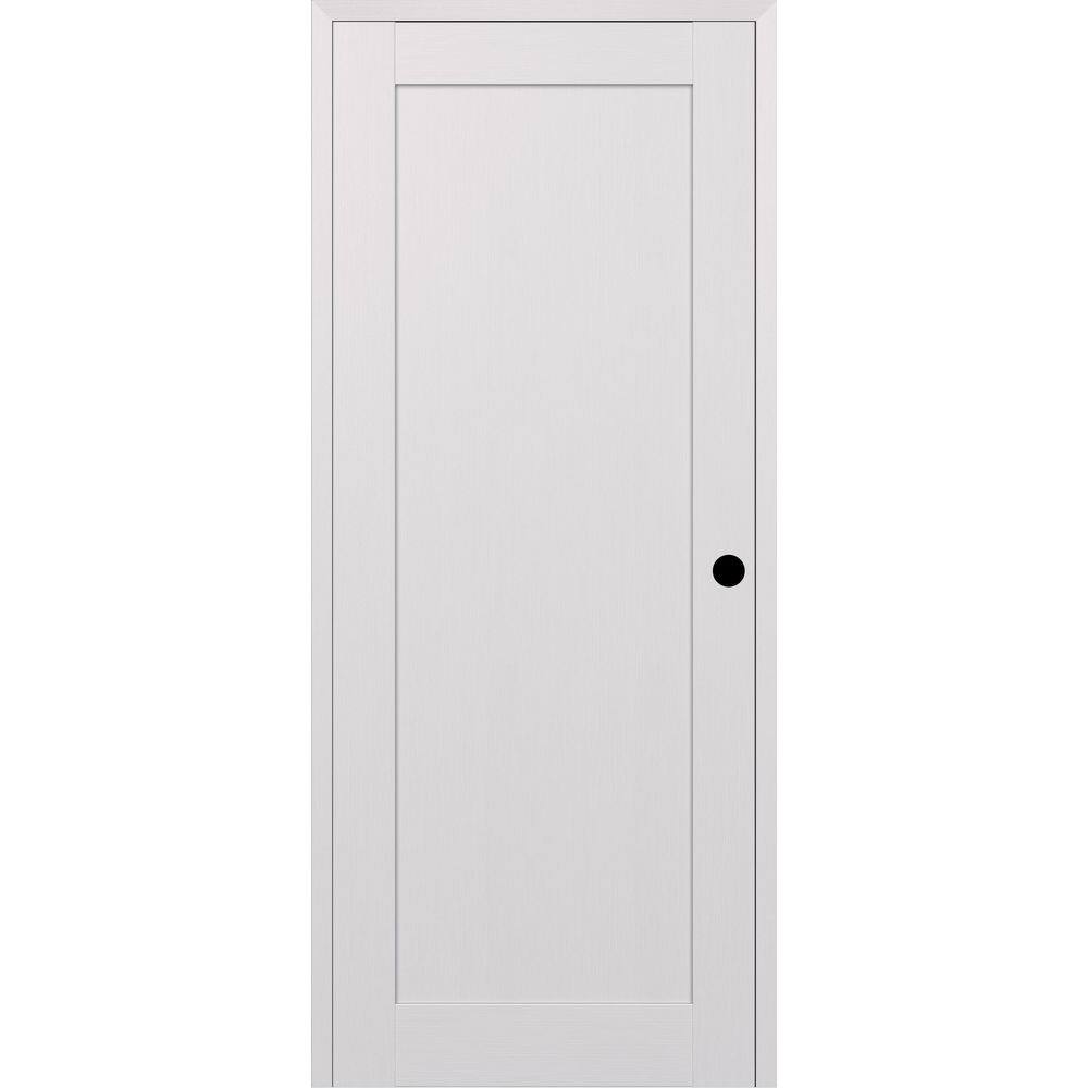 Shaker 1 Panel N DIY-Friendly 30 in. х 80 in. Left-Hand Bianco Noble Composite Wood Single Prehung Interior Door price history on PriceWatchPro